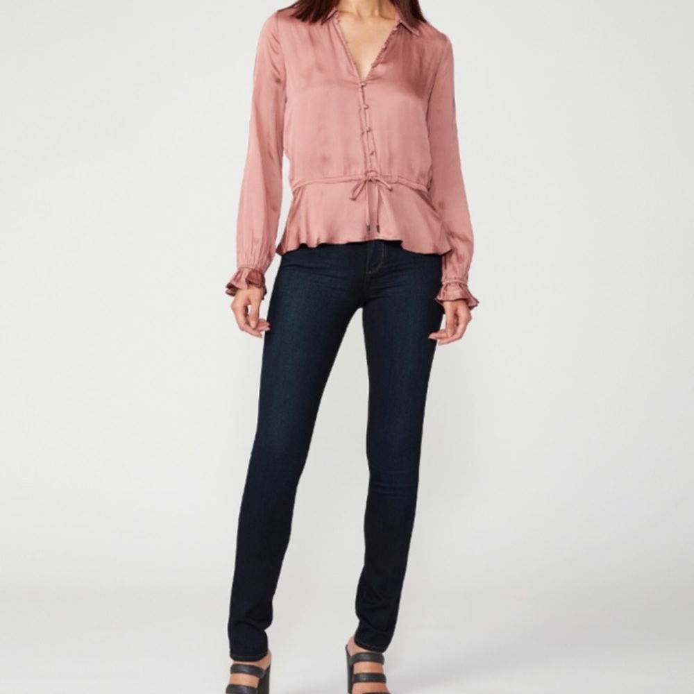 Paige Skyline Mona Skinny Dark Wash Jeans Stretch Size 28